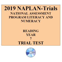 2019 Kilbaha NAPLAN Trial Test Year 7 - Reading - Hard Copy